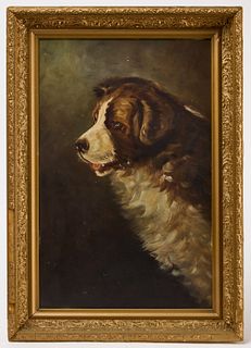 Folk Art Portrait of a Dog