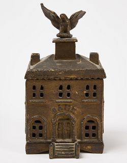 Cast Iron Bank with Eagle