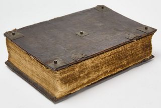 Large Leather and Metal Bound Bible, 1767