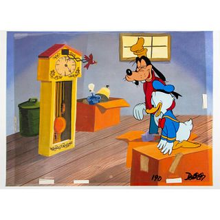 Vintage Disney Animation Cel, Goofy and Donald Duck