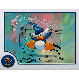 Disney Framed Lithograph and Pin, Mickey's Philharmagic