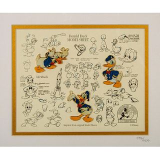 Limited Disney Donald Duck Model Sheet and Pin Set