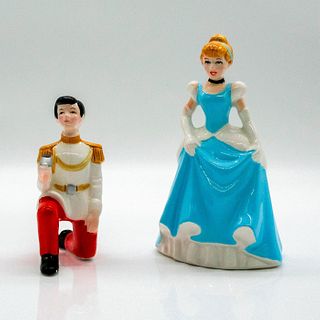 2pc Walt Disney, Cinderella and Prince Figurines