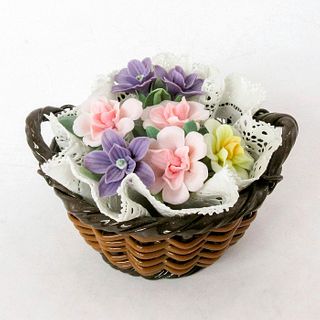 Small Brown Flower Basket 1001554.1 - Lladro Porcelain Decor