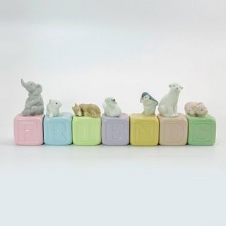 7pc Friends Letter Blocks - Lladro Porcelain Decor