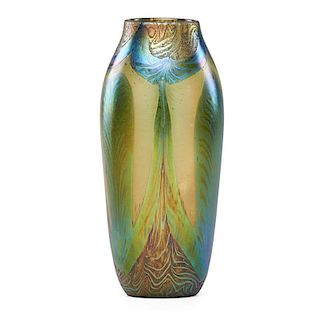 TIFFANY STUDIOS Large early Cypriote glass vase