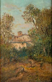 Country Landscape, signed F. Cordero, 19th century Spanish school