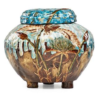 EMILE GALLE Glazed ceramic vessel