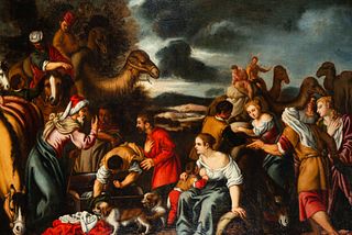 The Caravan of the Shepherds, Italian school of the 17th century, circle or workshop of the Bassano brothers