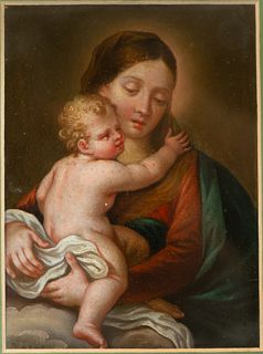 Virgin with Child in Arms, attributed to Vicente LÃ³pez PortaÃ±a