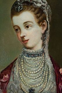 Lady portrait, 18th century colonial school