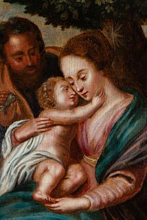 Holy Family, Hispano-Flemish school from the end of the 16th century