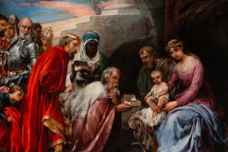 Adoration of the Kings, Italian school of the 18th century
