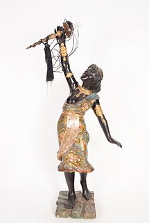 Large Sculpture in the form of a Venetian Lady Lamp, Italian school from the first half of the 20th century