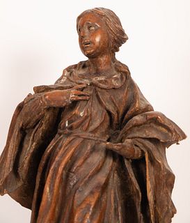 Wood carving of Mary Magdalene, Italian school of the 17th - 18th centuries