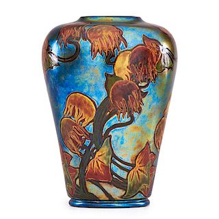SANDOR APATI ABT; ZSOLNAY Fine large vase