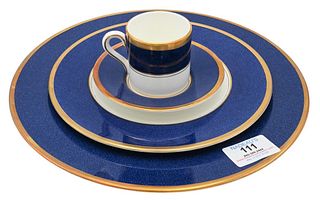 48 Piece Coalport Athlone Blue China Set, to include 11 dinner plates, 12 luncheon plates, 12 cups, and 13 saucers.