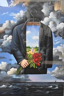 Rafal Olbinski (American, born 1943), "Graceful Dream of Poetic Glory", lithograph, edition 56/250, pencil signed lower right and numbered lower left,