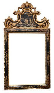 Continental Style Mirror, height 56 inches, width 30 inches. Provenance: William Doyle Gallery, 1996.