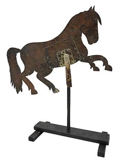 Sheet Copper Horse Weathervane, height 24 inches, length 19 inches.