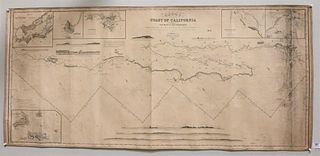 James Imray (1803 - 1870), Chart of the Coast of California from San Blas to San Francisco, engraved blue back map marked James Imray & Son, 1862, 26 