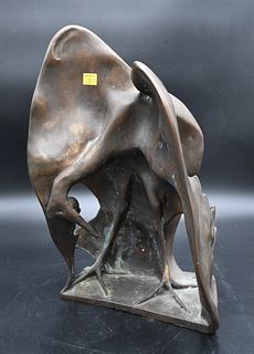 Rhys Caparn (American, 1909 - 1997), "Standing Bird", 1939, bronze with brown patina, signed and dated on base, height 16 inches. Provenance: An estat
