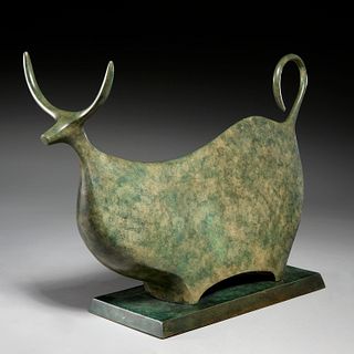 Itzik Benshalom, verdigris patinated bronze