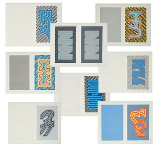 Chryssa, portfolio of (8) large serigraphs, 1980