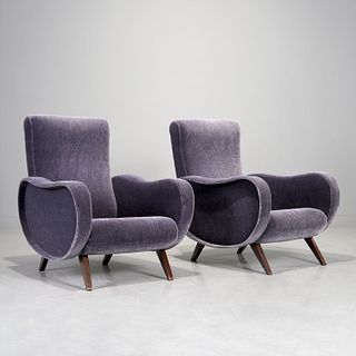 Marco Zanuso (after), pair Lady chairs