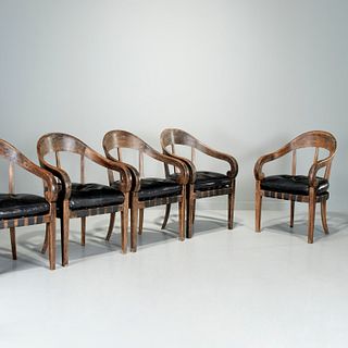 Lucca Studio, (6) Winslow dining arm chairs
