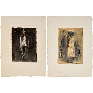 Jake Berthot, pair of etchings, 1987
