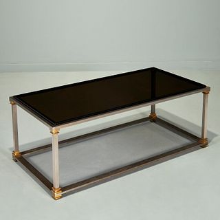 Maison Jansen (attr), bronze & steel coffee table