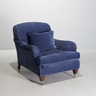 George Smith style upholstered lounge chair