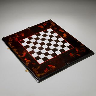 Jean Dunand (signed), lacquered games board