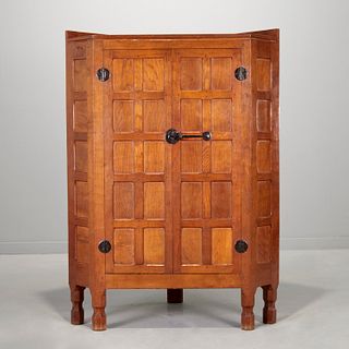 Robert "Mouseman" Thompson, oak corner cabinet