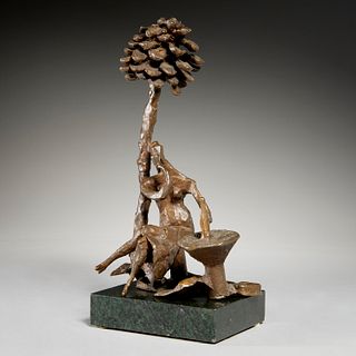 Nathaniel Kaz, bronze sculpture, 1963