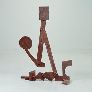 Oded Halahmy, patinated bronze sculpture, 1979