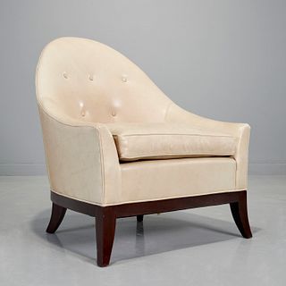 Robsjohn-Gibbings (after), leather lounge chair