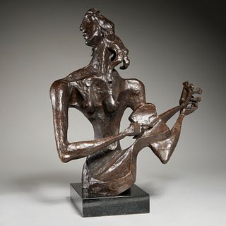 Nathaniel Kaz, bronze sculpture, 1952