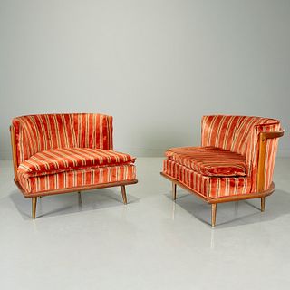 Tomlinson Furniture, pair slipper chairs