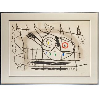 Joan Miro, color etching , 1966