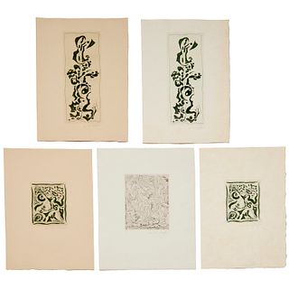 Andre Masson (5) signed etchings