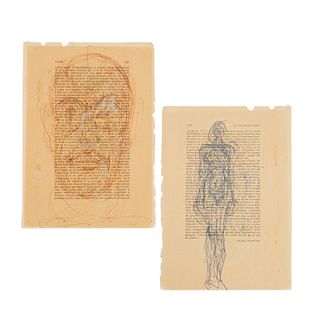 Alberto Giacometti (attrib), drawing, published