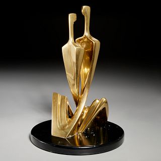 Itzik Benshalom, gilt bronze sculpture, 1982