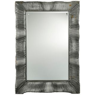 Italian Grotto style carved silvered pier mirror
