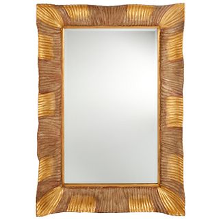 Italian Grotto style carved and gilt pier mirror
