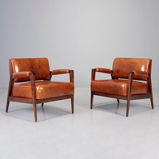 Pierre Jeanneret (style), pair armchairs