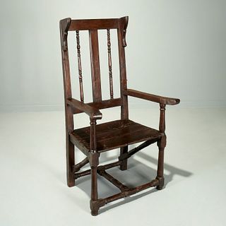 Franco-Flemish Baroque carved oak Great Chair