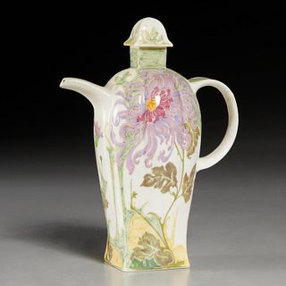 Rozenburg Eggshell Porcelain lidded pitcher