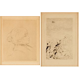 Pierre-Auguste Renoir, (2) etchings